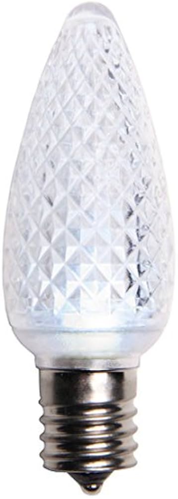 C9 LED Faceted Bulbs - Cool White (Bag of 25)