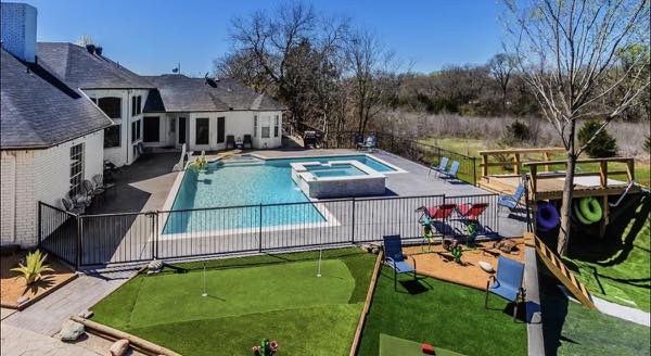 Pool and putting green